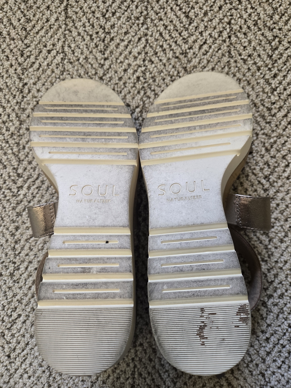 Soul Naturalizer Goodtime Ankle Strap Wedge Sandal In Warm Silver - Picture 8 of 12